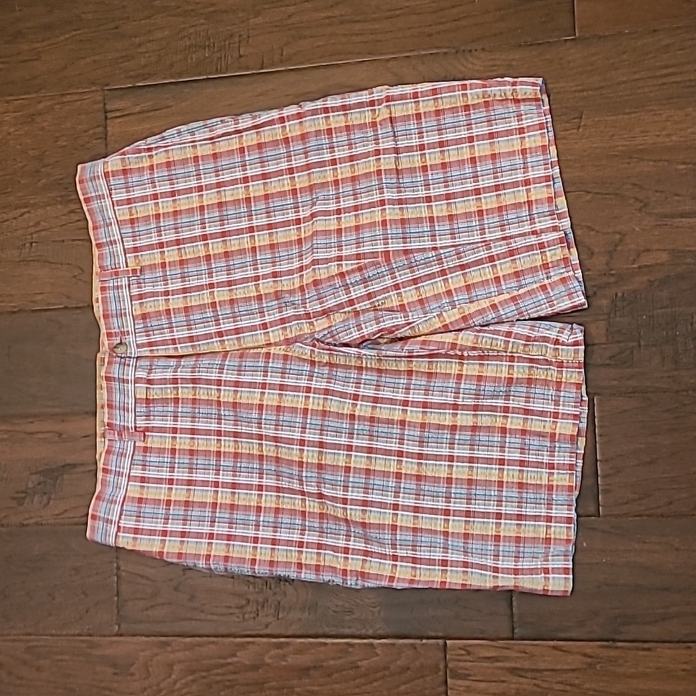 ProTour men's plaid seersucker shorts size 36